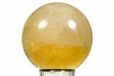 Polished Honey Calcite Sphere - China #322996-1